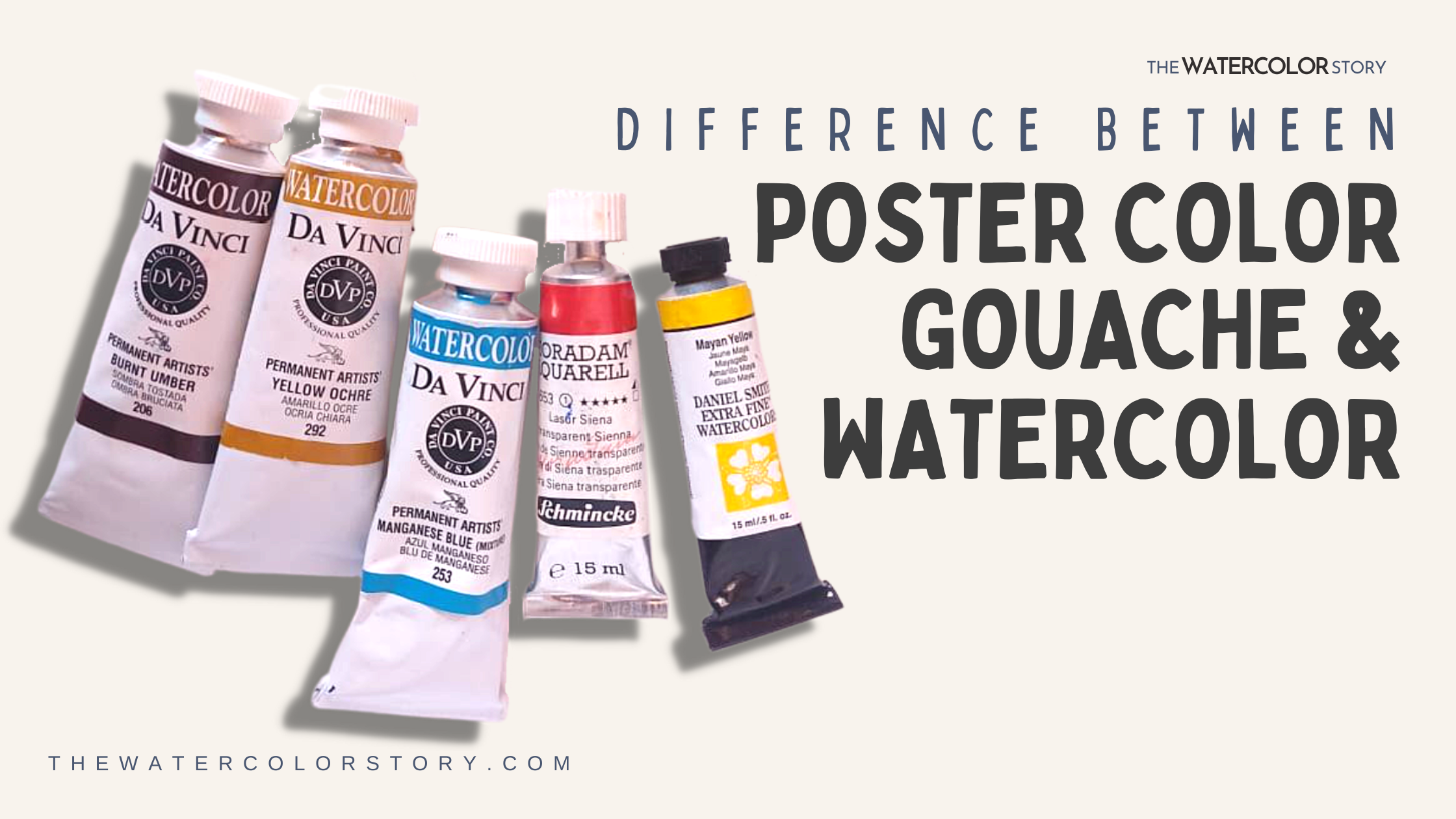 Difference between poster color, gouache & watercolor